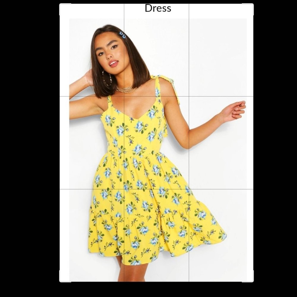 Yellow floral sundress
